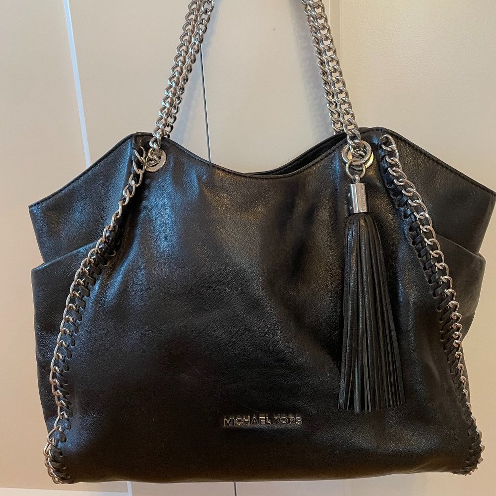 Michael Kors Black Leather Shoulder Bag